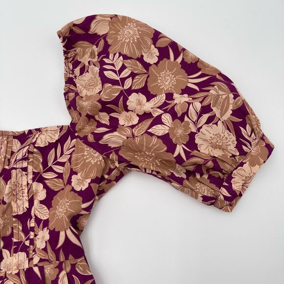 Favorite Daughter | NWT The Mirka Floral Open Back Peasant Fall Maxi Dress 0 - Picture 6 of 15